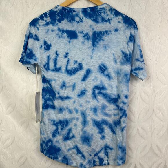 AMO Scoop Neck Tee Slub Jersey - Sky Tie Dye Size XS NWT $160 - Picture 10 of 11